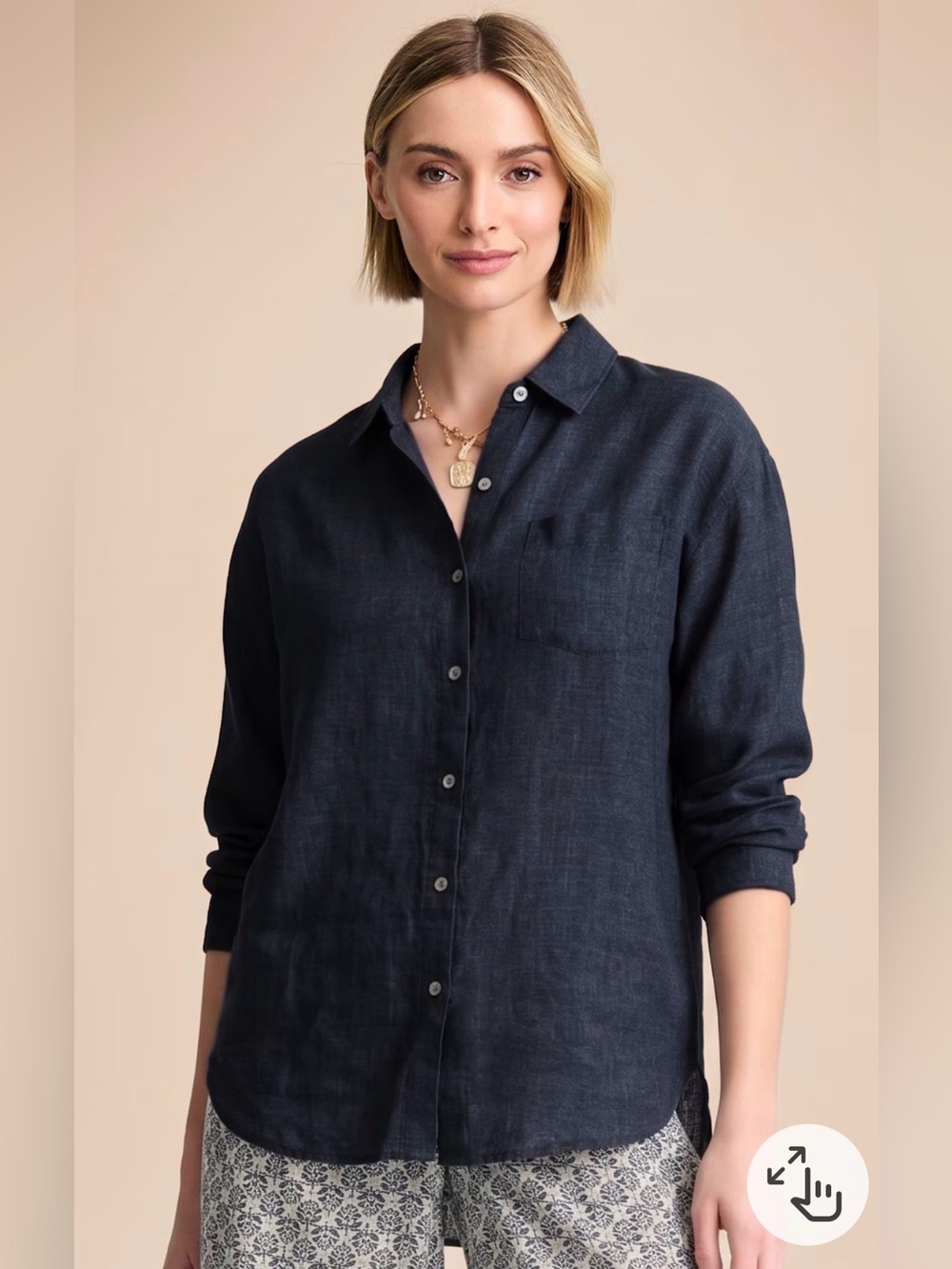J. Jill Easy Linen Button Front Shirt